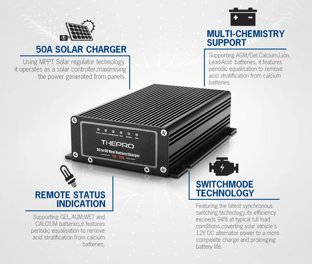 THEPRO 12V50A DC-DC charger 2