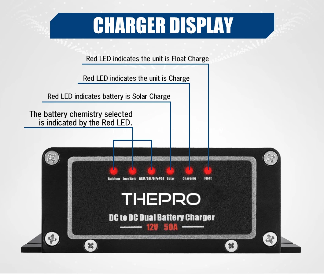 THEPRO 12V50A DC-DC charger 6