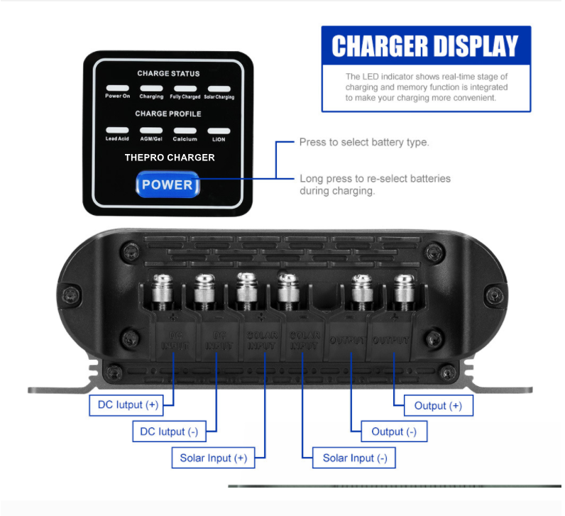 THEPRO DC to DC 12V 20A Battery Charger 4